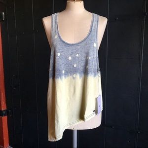 NWT Asymmetrical Dip Dyed Tank Oversized XS